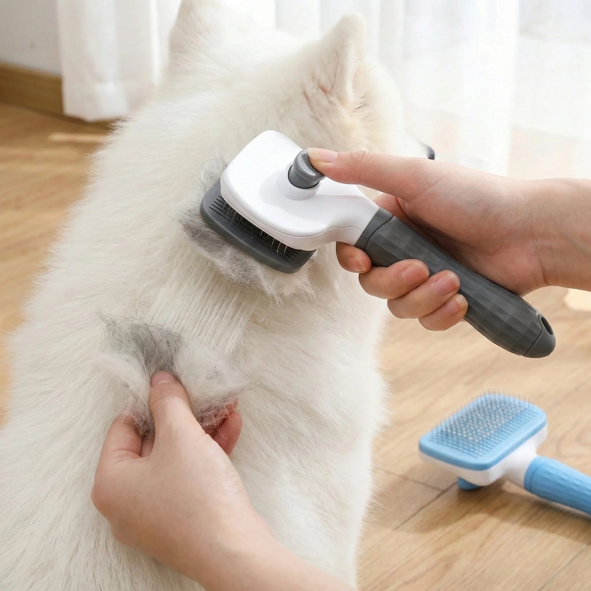 PawSleek Self-Cleaning Deshedding Brush