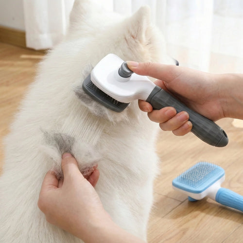 PawSleek Self-Cleaning Deshedding Brush